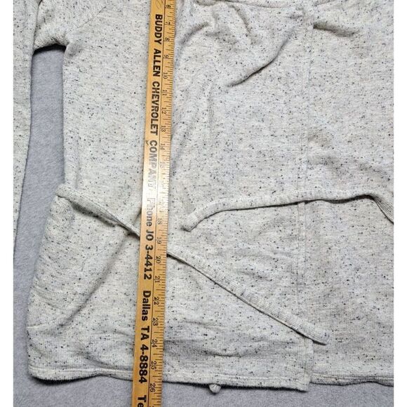 Pure Jill  Women's Cardigan Sweater Medium Gray  Open Front Knit Pockets Comfy - Picture 9 of 9